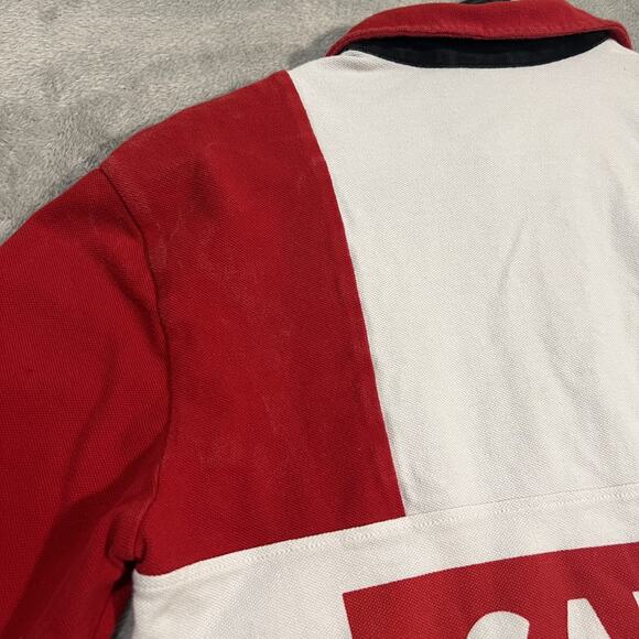 Sniper Gang Shirt Mens Small Red Green White Long Sleeve Rugby Polo Graphic - Picture 13 of 14